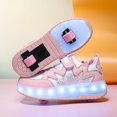 thumbnail image 5 of Kids Wheels Shoes with Lights Rechargeable Roller Skates Shoes Retractable Wheels Shoe LED Flashing Sneakers for Girls Boys Gift, 5 of 14