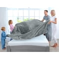 thumbnail image 5 of Utopia Bedding Fleece Blanket King Size Ash Grey 300GSM Luxury Fuzzy Soft Anti-Static Microfiber Bed Blanket (90x102 Inch), 5 of 8