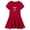 Red-e51, variant on Mnyotv Short Sleeve Summer Dresses for Girls Casual Bow Printed A-Line Dress Kids Girl Summer Outfits Size 2-3Y