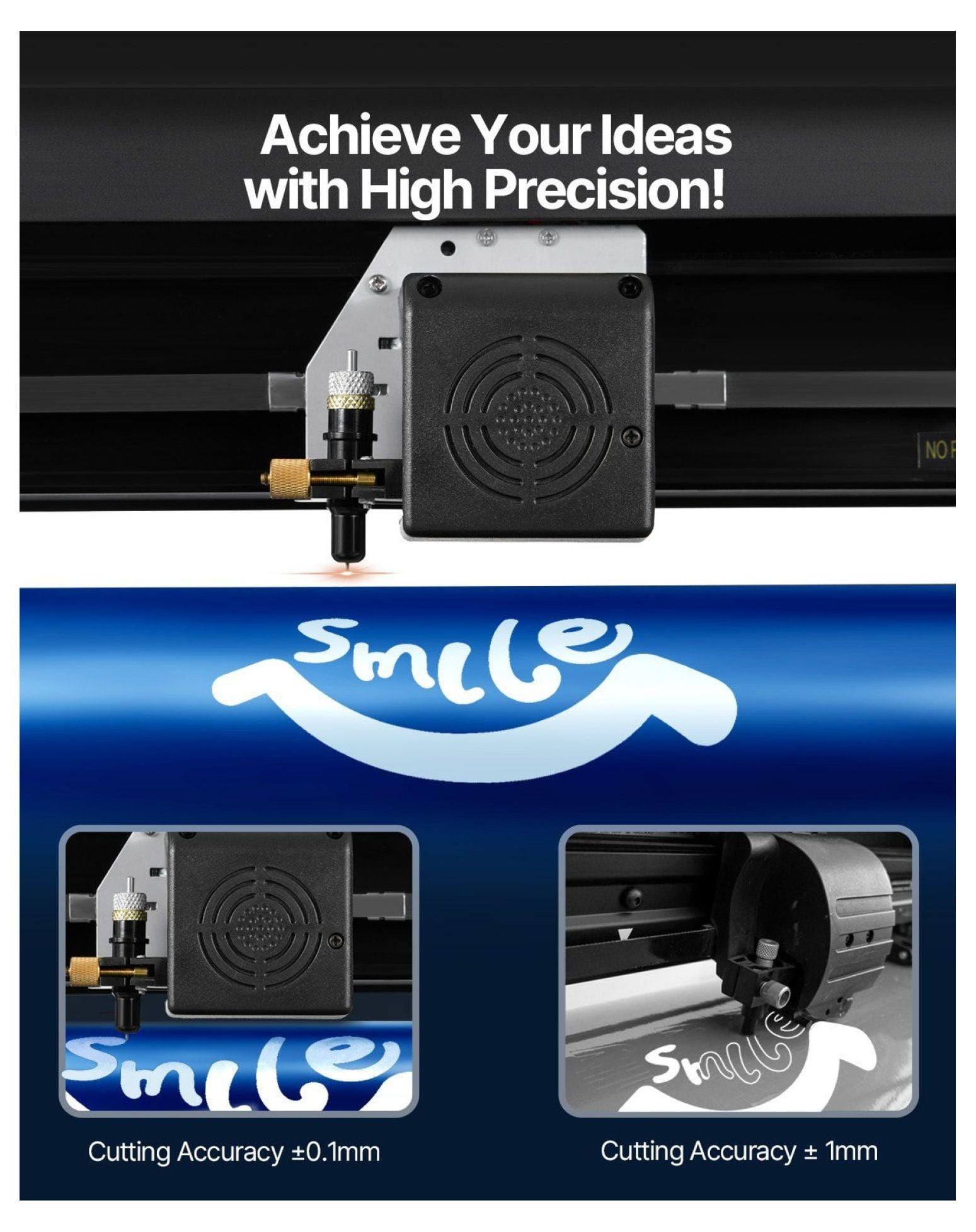 Vinyl Cutter Machine 28 Inch, Cutting Plotter Bundle with SignMaster Software, Adjustable Force & Speed, Stepper Motors, for Signs, Stickers, Heat Transfer Vinyl - Windows Compatible