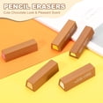 thumbnail image 4 of Uxcell Pencil Erasers Rubber, 10 Pcs Art Eraser, Small Rectangular Pencil Rubber Scented for Drawing Writing Math Office Home, Dark Brown/Apricot/White, 4 of 7