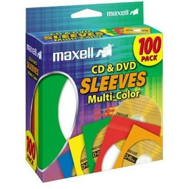 Maxell, MAX190150, CD/DVD Keeper Sleeves - Clear (50 Pack), 50, Clear ...