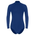 thumbnail image 3 of Doomiva Men's Long Sleeve Bodysuit Leotard Tops Press Button Crotch Shirt Romper Pajamas Royal Blue 3XL, 3 of 7