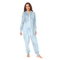 thumbnail image 2 of 1 Piece Adult Onesie Pajamas Cozy & Loose-Fit Sleepsuit Loungewear with Pockets Pastel Blue Bows and Dots X-Small, 2 of 7