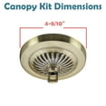 thumbnail image 4 of Aspen Creative 21516-22 Transitional Fixture Canopy Kit, 4-3/4 Diameter with Collar Loop, 1" Center Hole, Antique Brass, 2 Sets/Pack, 4 of 5