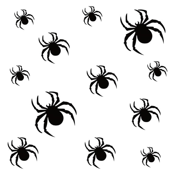 36PCS Halloween Spider Wall Stickers Black Spiders Decals Set for Halloween Party Favors Supplies Home Classroom Office Garage Window Wall Decor Supplies,Black