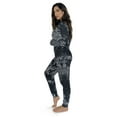thumbnail image 2 of #followme Tie Dye 2 Piece Jogger Thermal Pajama Set for Women 6862-10575-XXL (Tie Dye Black, X-Large), 2 of 3