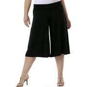 Women's Plus Folded Waist Gaucho Pant