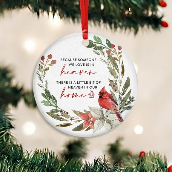 Sympathy Christmas Tree Decorations - 2024 Christmas Ornament - Christmas Sympathy Gifts, Memorial Gifts for The Loss of A Loved One, Christmas Decorations, Heaven in Home Ceramic Ornament