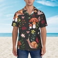 thumbnail image 2 of Susaid Mushroom With Snails Print Short Sleeve Shirts Button Down Casual Shirts Summer Beach Aloha Button Down Short Sleeve for Men ,Medium, 2 of 7