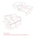 thumbnail image 3 of Miekor Furniture 53" Modern Convertible Sofa Bed w/2 Removable Armrests w/USB Power Port, Velvet Recliner Adjustable Sofa w/Head Pull-Out Bed, 2 Pillows W5U292, 3 of 9