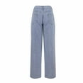thumbnail image 5 of YYUIJK Womens Baggy High Waist Jeans Loose Straight Wide Leg Boyfriend Jeans Casual Denim Pants with Pockets Light Blue L, 5 of 6
