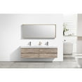 thumbnail image 5 of Bliss 72" Double Sink Nature Wood Wall Mount Modern Bathroom Vanity, 5 of 7
