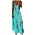 thumbnail image 2 of Robe Longue d'Été Boho de Plage Imprimée pour Femmes, Épaule Froide en Dentelle, Robe Maxi Décontractée, 2 of 5