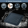 thumbnail image 7 of 8'' High Pressure Rainfall Shower Head with 6 Function Handheld Shower Spray, Dual Shower Head Combo with Adjustable Slide Bar, Luxury Matte Black, 7 of 7