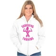 thumbnail image 4 of Breast Cancer Surviving & Thriving Zip Hoodie Sweatshirt Women Brisco Brands S, 4 of 6