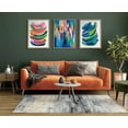thumbnail image 7 of Kate and Laurel Sylvie Bright Abstract 2 Framed Canvas Wall Art by Jessi Raulet of Ettavee, 18x24 Natural, Modern Colorful Brushstrokes Art for Wall, 7 of 7