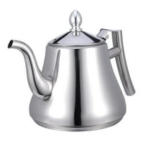 1L Stainless Steel Tea Pot Water Kettle Tea Kettle with Strainer for Home Restaurant