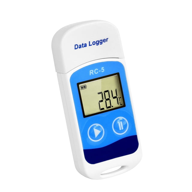 Logger Temperatura Data Logger Alta Precisión Registro de Datos USB 32000 Puntos LCD Pantalla IP67 Roggadores de Datos Industriales Impermebles para el Transporte de la