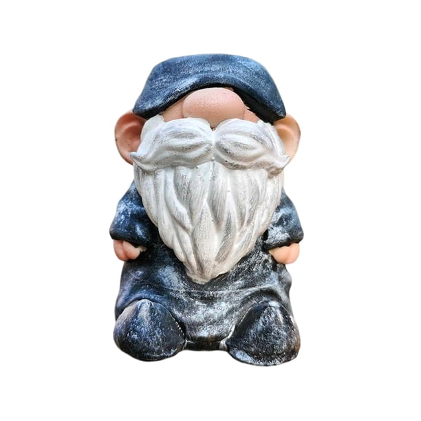 Gnomo enano arte esculturas decoración artesanía miniatura para jardín (negro plano) Ehuebsd Libre de BPA