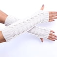 thumbnail image 1 of Gants Chauds en Tricot Ajourés Simples pour Femmes, Mode Automne et Hiver, 1 of 3