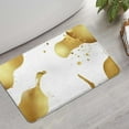 thumbnail image 2 of White Gold Splash Pattern Bathroom Rugs Mat,Non Slip Microfiber Bathroom Rug,Rubber Backing,Soft Bathroom Mats for Bathroom Floor,Tub and Shower,17x27in(43x68cm), 2 of 5