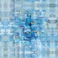 thumbnail image 2 of Nai, Danhui 12x12 Black Ornate Wood Framed with Double Matting Museum Art Print Titled - Abstract Squares Blue, 2 of 4