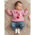 thumbnail image 4 of Jxzom Toddler Baby Boy Girl Valentines Day Sweaters Oversized Long Sleeve Letters Warm Winter Knit Sweater Newborn Cute Fall Winter Clothes, 4 of 9
