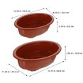 thumbnail image 2 of GAXIRE 2PCS Windowsill Planter Oval Plastic Light Brown For Urban Users Balcony Decor And Smooth Surface, 2 of 8