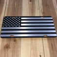 thumbnail image 5 of JASS GRAPHIX American Flag License Plate Matte Black on 1/8" Black Aluminum Composite Heavy Duty Tactical Patriot USA Car Tag (Black on Brushed), 5 of 7