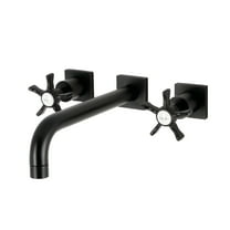 Kingston Brass KS6020NX Hamilton Two-Handle Wall Mount Roman Tub Faucet, Matte Black