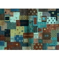 thumbnail image 1 of Ahgly Company Indoor Rectangle Abstract Light Blue Contemporary Area Rugs, 2' x 4', 1 of 4