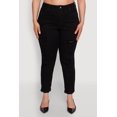 thumbnail image 4 of Women's Plus Size WAX Patch Distressed High Waist Slim Straight Jeans, 4 of 5