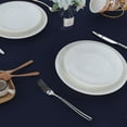 thumbnail image 3 of Rectangle Table Cloth for Dinning Tables, Kitchen,, 100% Cotton Table Top Covers, 600 TC Dust Proof Linen Covers for Tables, Soft and Luxury, Pack of 15 Piece - Navy Blue Solid, 60 x 90 Inch., 3 of 5