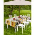 thumbnail image 4 of Bee Yellow Sunflower Farm Plant Rectangle Tablecloth with Zipper,Waterproof Table Cloth with Umbrella Hole Patio Tablecloths for Outdoor Tables,Country Flower Retro Wood Board Spillproof Table Cover, 4 of 6