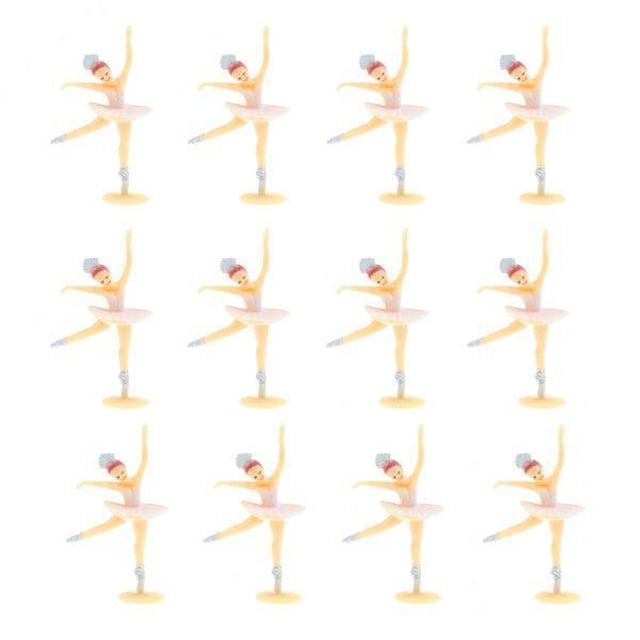 10x12pcs Mini Ballet Girl Baby Shower Favores Fiesta Decoración Artesanía Blanco Sunnimix Decoraciones de fiesta