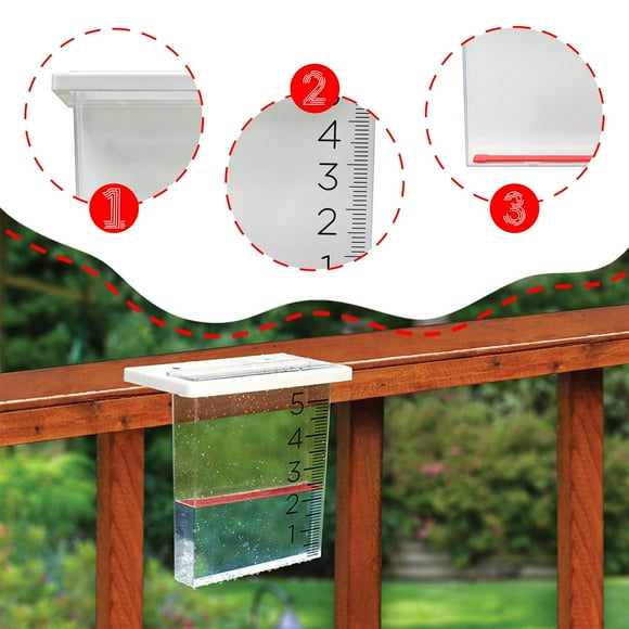 DYNWAVECA Rain Gauge Outdoor ,Measure ,Weather Resistant ,Measurement Easy to Read Waterfall Rain Gauge for Backyard Lawn Backyard Deck