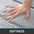thumbnail image 2 of Machine Washable Bathroom Rug, Grey Bath Mat with Non-Slip TPR Backing, Ultra-Thick and Plush Microfiber, Perfect for Shower Area, 16"X24", 2 of 8