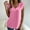 Tops-306Pink, variant on Cute Tops for Women Slim Fit V-Neck Going out Tops V-Neck Going out Tops Flutter Sleeve Lace Trim Detail Party Night Wear