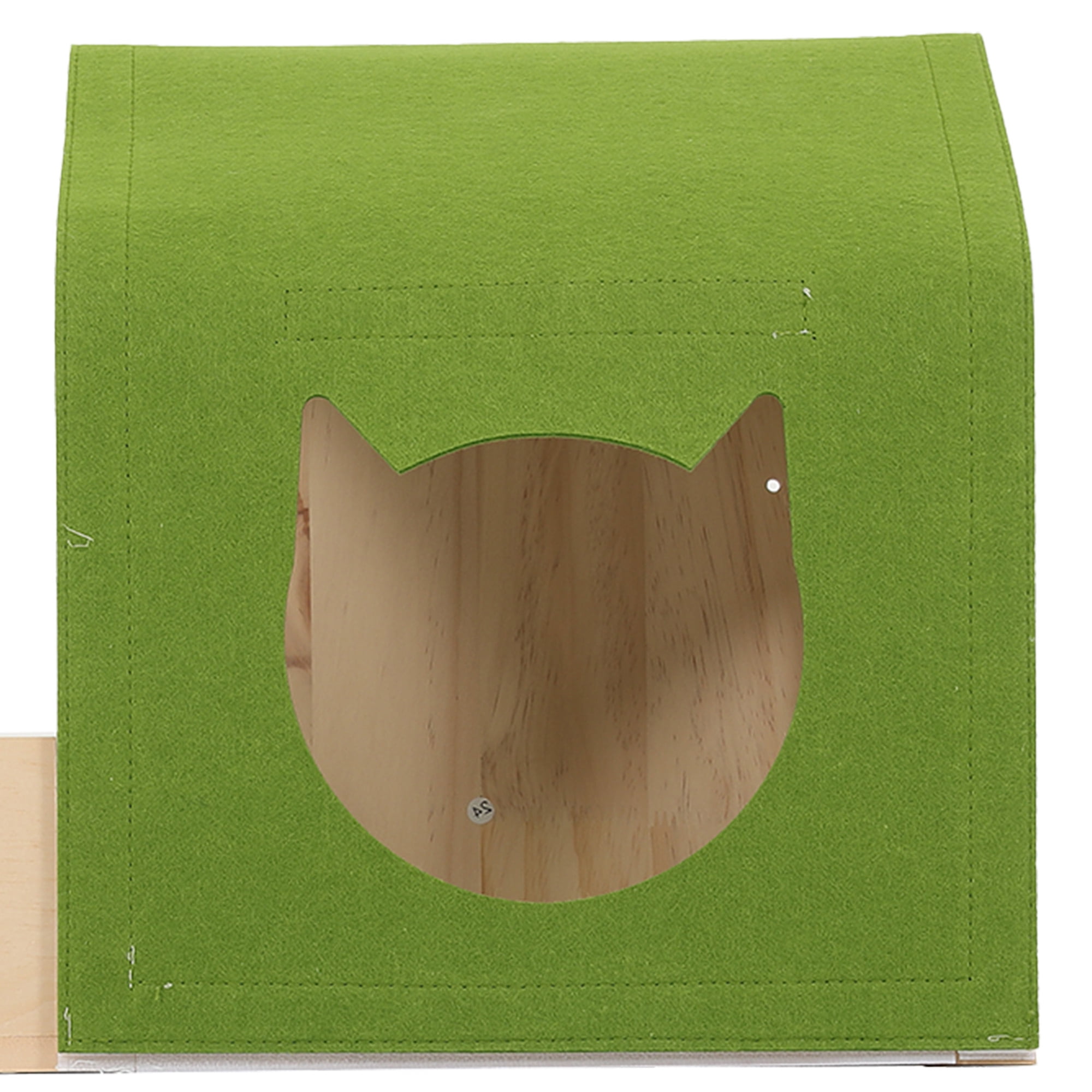 Craftian 21-Piece Cat Wall Shelves Set, Pine Wood Cat Wall Furniture with 3 Houses, 1 Cat Bed, 6 Sisal Posts and 2 Tunnels, Fun Cat Shelves and Perches for Wall, Cat Climbing Shelf and Steps