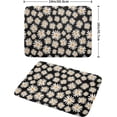 thumbnail image 2 of Vintage Daisy Dish Drying Mat for Kitchen Counter White Flowers Dish Mat Coffee Bar Mat Microfiber Absorbent Counter Mat 18 x 24 inch Black, 2 of 7