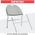 thumbnail image 4 of Goldensoil 4 Pack Indoor Folding Chairs with Padded Pu Cushion and Back, Metal Frame, Gray, 4 of 8