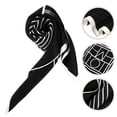 thumbnail image 3 of Spring Chiffon Scarf Dots Printing Sweet Small Clothes Decorative Cool Scarf for Woman (Black), 3 of 8