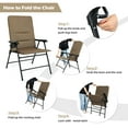 thumbnail image 5 of Costway Portable Folding Camping Chair with Cup Holder, Brown, 5 of 9
