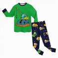 thumbnail image 5 of NOLDARES Little Boys Pajamas 2 Pieces Long Set Cotton Kids Excavator Pjs Toddler Clothes Jammies Fall Winter Sleepwear 6-12 Months 12-24 Months 2t 3t 4t 5t 6t 7t 8t 9t Children,Green,3-4 Y, 5 of 5