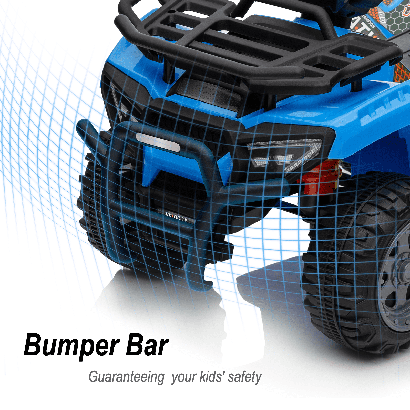 Hikiddo 6V Ride-on Toy for Toddlers, Kids ATV 4 Wheeler for 1-3 Boys & Girls with Music - Blue