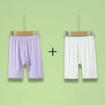 thumbnail image 5 of Moxiu Girls Underwear Shorts Summer Casual Soft Modal Dance Shorts 2 Pack Lightweight Cartwheel Basic Elastic Waist Bike Shorts Purple,5-6Years, 5 of 8