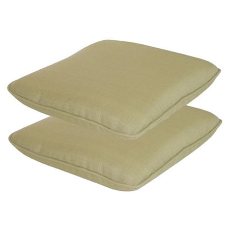 Drake Palm Green Cast Seat Cushions, Set of 2