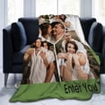 thumbnail image 3 of Custom Blanket Personalized Photos Text Collage Customized Picture Throws Blankets for Adults Kids Family Birthday, 1 Photo, 30x40 Inches, 3 of 6