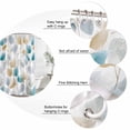 thumbnail image 3 of Botanical Leaves Bathroom Shower Curtains with 12 Hooks Waterproof Shower Curtain for Stalls and Bathtubs Teal Gray Blue Summer Branches Modern Decorative Bathroom Privacy Curtain 48x72 Inches, 3 of 9